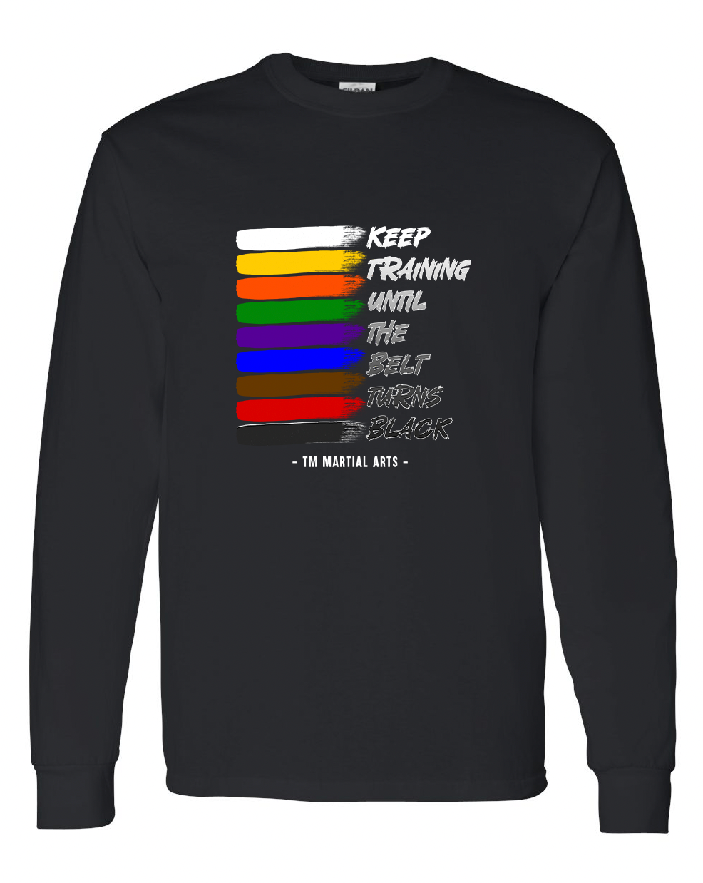 TM Colorful Belt Turns Black TM Cotton Long Sleeve Shirt