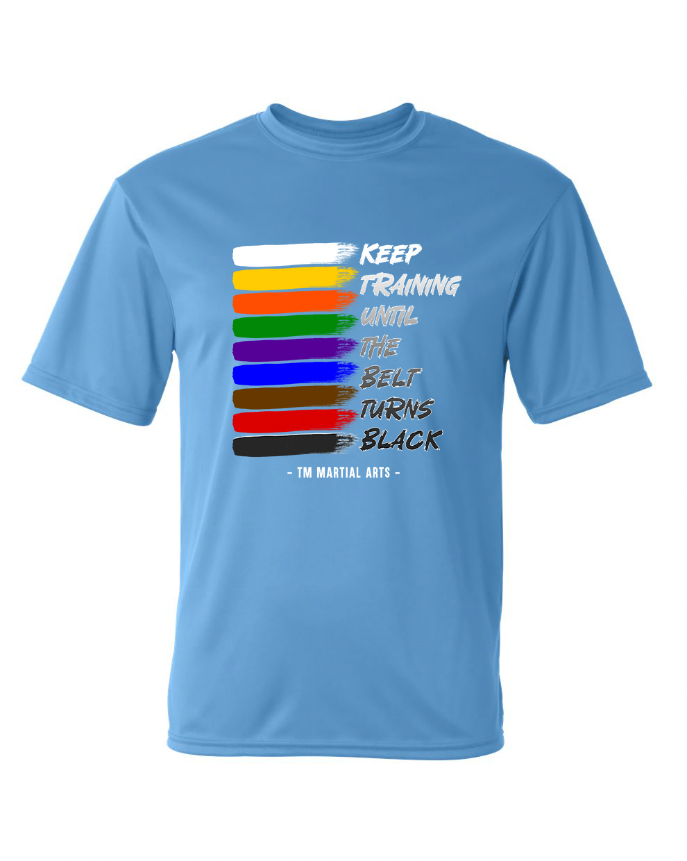 TM Colorful Belt Turns Black TM Dri Fit Short Sleeve Shirt