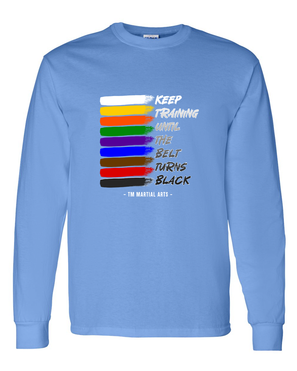 TM Colorful Belt Turns Black TM Cotton Long Sleeve Shirt
