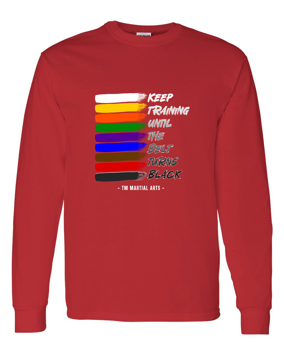 TM Colorful Belt Turns Black TM Cotton Long Sleeve Shirt