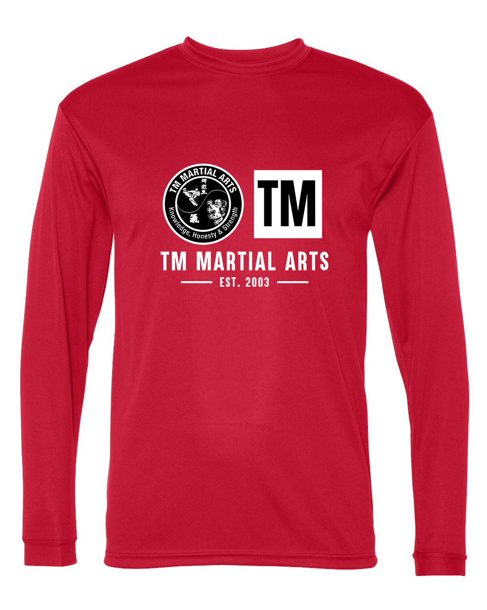TM Black & White Logo TM Dri Fit Long Sleeve Shirt
