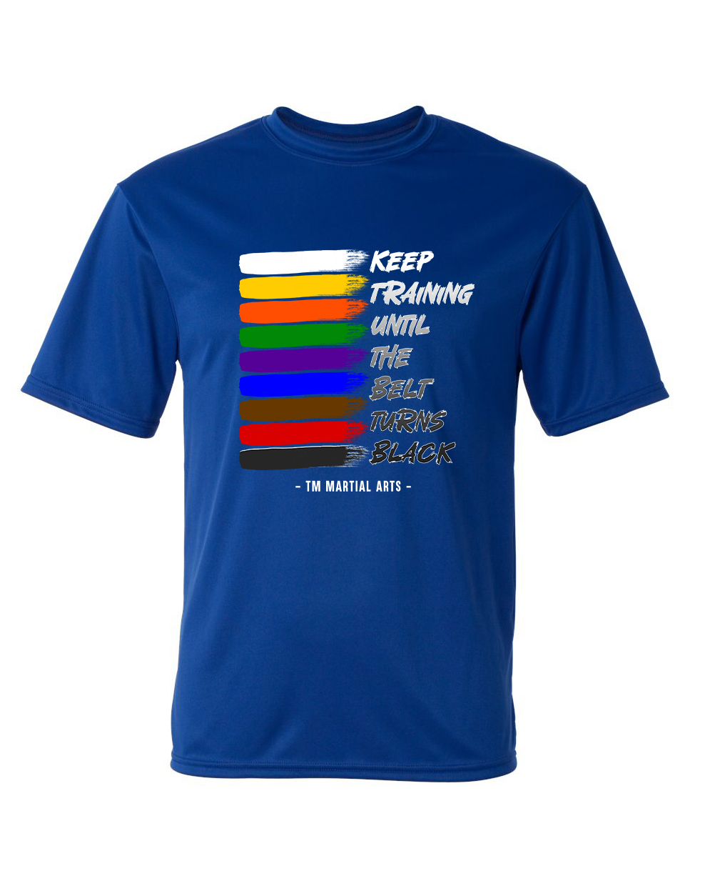 TM Colorful Belt Turns Black TM Dri Fit Short Sleeve Shirt