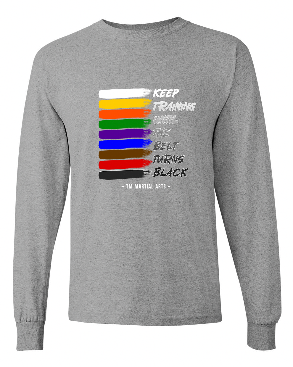 TM Colorful Belt Turns Black TM Cotton Long Sleeve Shirt
