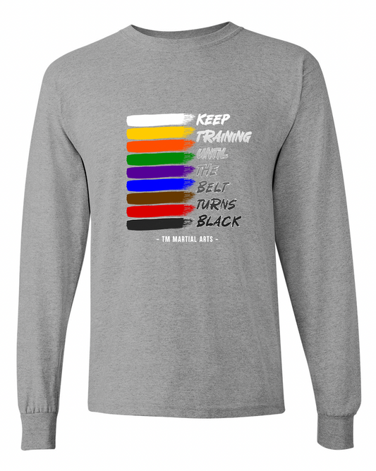 TM Colorful Belt Turns Black TM Cotton Long Sleeve Shirt